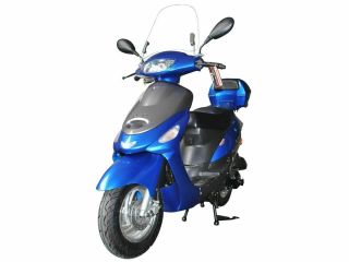 49cc Taotao Atm50 - A1 (pony 50) Blue Moped,  Bundled