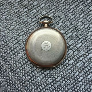 Vintage Rare Swiss Omega Pocket Watch 0,  900 Solid Silver Case 37,  5 Mm