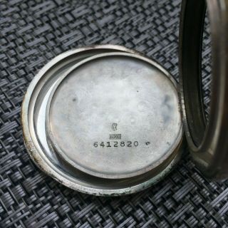 Vintage Rare Swiss OMEGA Pocket Watch 0,  900 Solid Silver Case 37,  5 mm 8