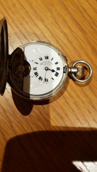 Antique Solid Silver Full Hunter 8 Day Hebdomas Pocket Watch Spares
