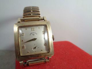 1954 Lord Elgin 608 21 Jewels 14k Gf Watch Wristwatch Monogram & Not
