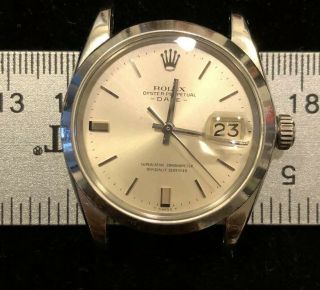 Men’s 1969 Rolex Vintage Stainless Steel Oyster Perpetual Date 1500 Silverdial