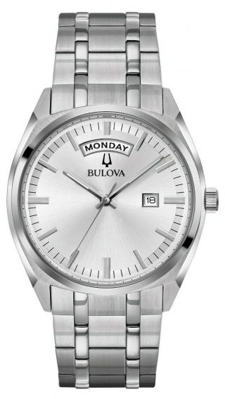 Bulova 96c127 Silver 39mm Stainless Steel Classic Mens Watch
