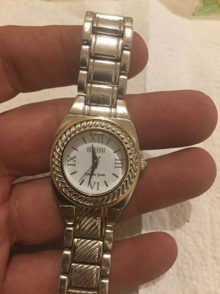 Ecclissi Ladies Sterling Silver Bracelet Watch Reversible Ex.  Cond.