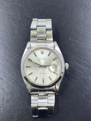 Rolex Vintage Oysterdate Precision Stainless Steel Watch 6494 Men’s Nr