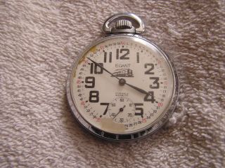 Vintage LeGant 17 Jewel Incabloc Locomotive Pocket Watch 2