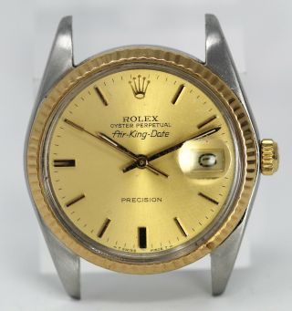 Rolex Oyster Perpetual Air King Date Wristwatch Ref 5701n Serial R63xxxx
