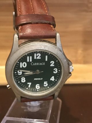 Vintage Carriage (timex) Men’s Quartz Watch W/indiglo.  Battery