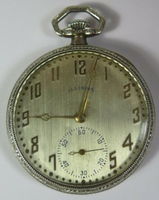 1923 Illinois Grade 405 Model 3 17j 12s Pocket Watch 14k Gold Filled Case