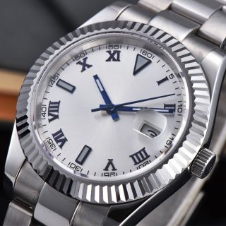 40mm Parnis Sterile Dial Date Sapphire Glass Automatic Movement Watch Men 