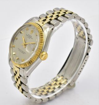 Rare Men ' s Two - Tone Rolex Oyster Perpetual Date Wristwatch Ref 1505 Circa 1968/9 6