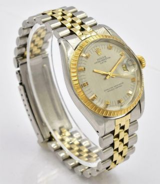 Rare Men ' s Two - Tone Rolex Oyster Perpetual Date Wristwatch Ref 1505 Circa 1968/9 7