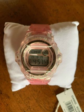 CASIO Baby G Shock Digital Ladies Watch / BG169R - 4 / Clear Pink Jelly Resin - NIB 2