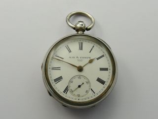 Vintage 1891 Solid Silver Kay & Compy 327 Gents Pocket Watch Gwo