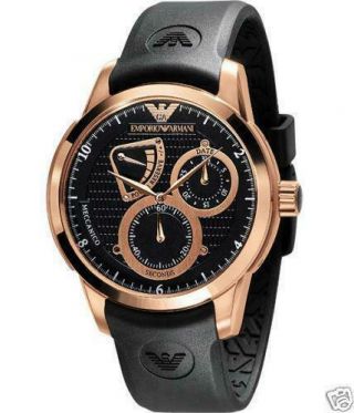 Emporio Armani Chrono Mens Meccanico Rose Gold Automatic Watch Ar4619