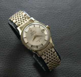 VINTAGE OMEGA CONSTELLATION PIE PAN GOLD & STEEL AUTOMATIC CAL.  561 REF.  168.  005 3