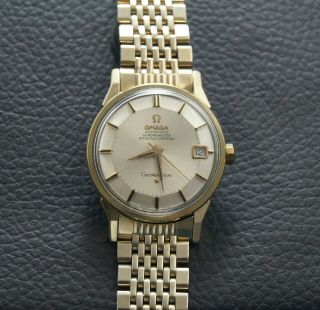VINTAGE OMEGA CONSTELLATION PIE PAN GOLD & STEEL AUTOMATIC CAL.  561 REF.  168.  005 5