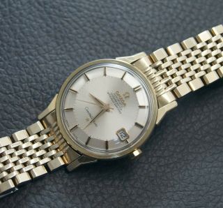 VINTAGE OMEGA CONSTELLATION PIE PAN GOLD & STEEL AUTOMATIC CAL.  561 REF.  168.  005 7
