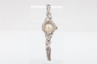 Antique 1940s $8000 Piaget 2ct Vs G Diamond Platinum Ladies Watch