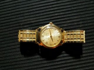 Vintage Bulova 23 Jewel Sunburst Dial Self Winding Wrist Watch Mens 1950