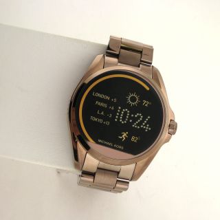 Michael Kors Access Touchscreen Mkt5007 Bradshaw Smartwatch Brown Ss Watch
