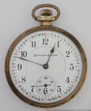 Antique Illinois Burlington Special Montgomery Dial 19j Pocket Watch