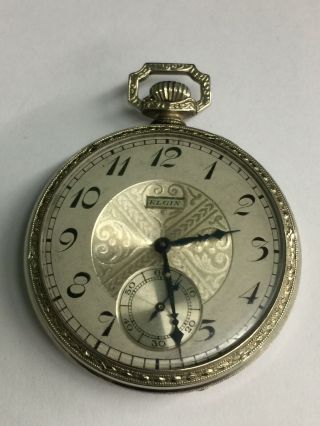 Vintage Elgin Pocket Watch 14k Gold Filled Case,