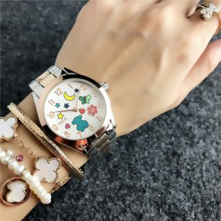 2019 Bear Watch Stainless Steel Oil Painting Quartz Watches Woman Jewelry