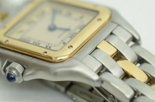 Auth Cartier Panthere Watch 22mm Ladies Quartz SM Stainless Steel 18K Gold 1 Row 5