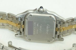 Auth Cartier Panthere Watch 22mm Ladies Quartz SM Stainless Steel 18K Gold 1 Row 7