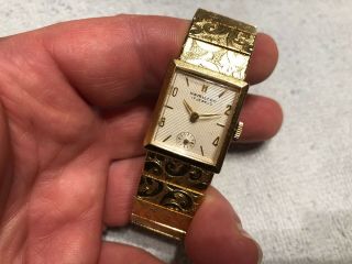 Vintage Hamilton Wind Up Wrist Watch 17 Jewels Inset Second Hand