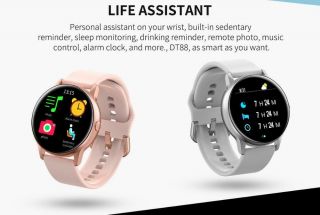 Women&Girl Lady Bluetooth Smart Watch Wristwatch Heart Rate Tracker for Android 5
