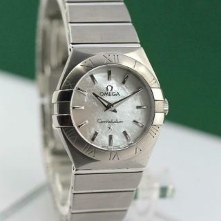 Omega Constellation Mother Of Pearl Dial Stainless Steel Quartz Ladies Watch