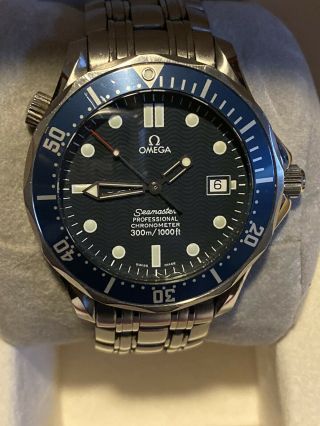 Omega Seamaster 300m Blue Dial Stainless Steel Automatic Mens Watch 2551.  80.  00