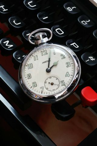 Rebuilt 1954 Smiths Pocket Watch With Rare Aviation Dial
