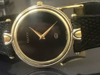 Vintage Gucci 4500m Mens/ladies Swiss Quartz Watch In Steel And Goldplate 30mm