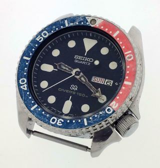 Cool Vintage Seiko Quartz Diver 150m 7548 - 700f Mens Dive Watch Parts Repair