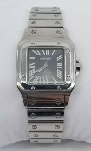 Large Cartier Santos Galbee 2319 Stainless Steel Vintage Watch 949377cd