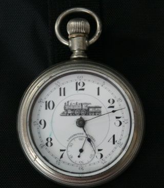 Antique 23 Jewels Chicago Usa Locomotive Special Railroad Pocket Watch - Repair