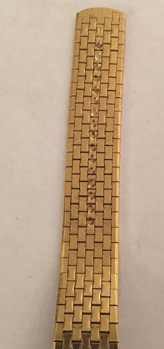 Vintage Wind - up Lucien Piccard Gold Tone Swiss Watch Weave Mesh Band 7
