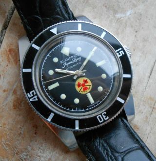 Vintage Blancpain Fifty Fathoms Aqua Lung Noradiations Watch Homage Tribute