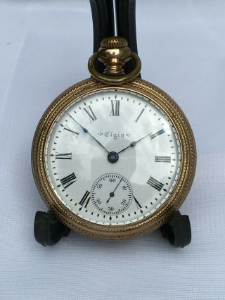 Elgin 18s Gold Filled Pocket Watch Grade 208 From 1900