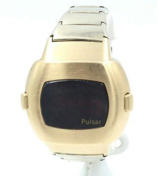 Vintage Pulsar Time Computer Inc.  Digital Quartz Wrist Watch No Res 6605 - 10