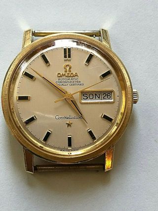 Omega Constellation Cal 751 18kt Gold Day/date Automatic Men