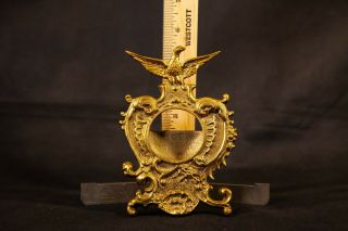 Antique Solid Brass Pocket Watch Holder,  Patriotic Brass Eagle,  Victorian 2435