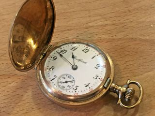 Rockford 0sz 15j Gr164 Gold Filled Hunting Case Ladies Pocket Watch