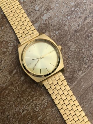Nixon Time Teller 37mm Ss Watch | All Gold / Gold | A045 511 | Authentic