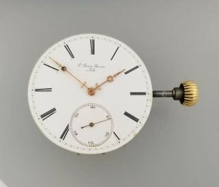 Antique C.  Faivre Perrin Locle Swiss Pocket Watch Movement – 43mm