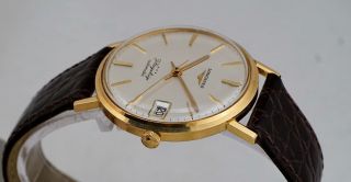 VINTAGE LONGINES FLAGSHIP 18K GOLD AUTOMATIC WITH DATE DIAL FROM 1966 5