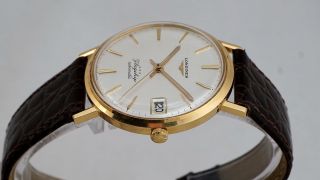 VINTAGE LONGINES FLAGSHIP 18K GOLD AUTOMATIC WITH DATE DIAL FROM 1966 6
